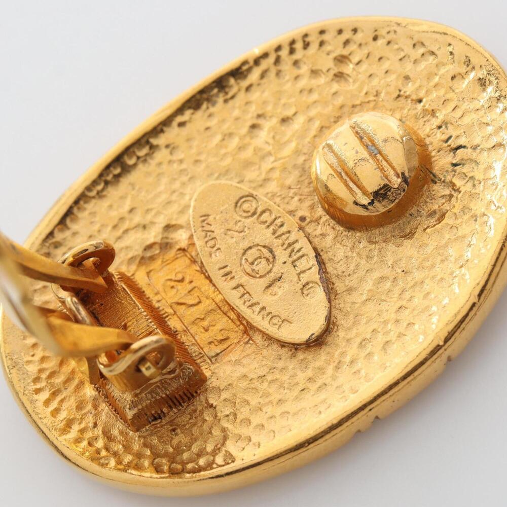 CHANEL Gold Logo Earrings - Picture 3 of 6